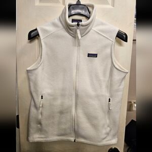 Patagonia synchilla fleece vest white women's large